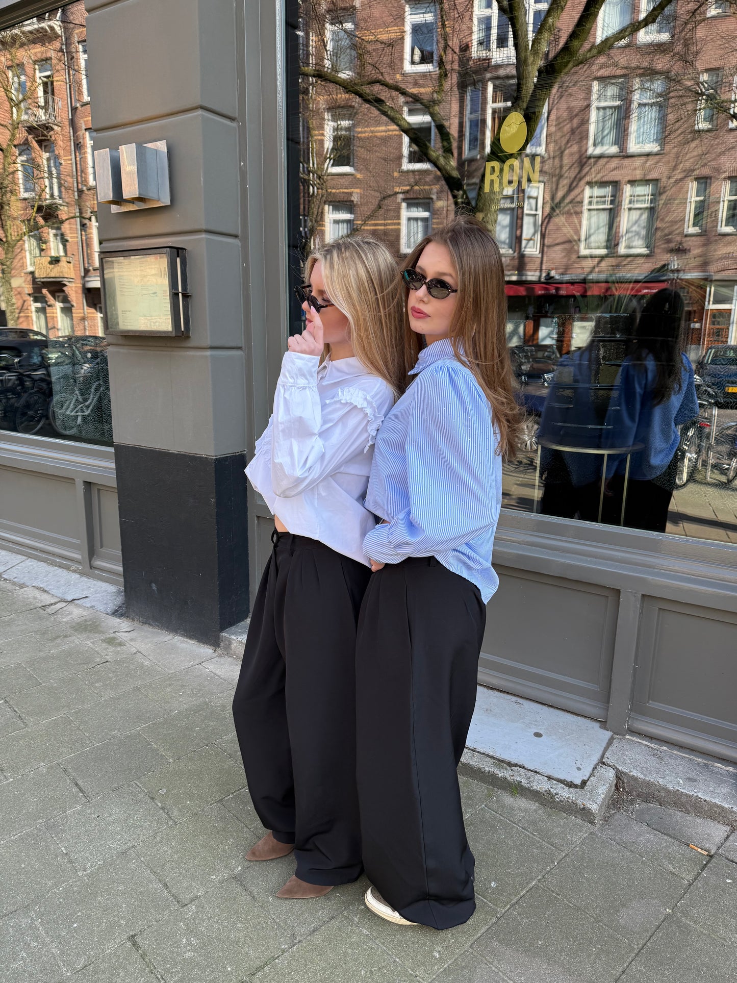 Noa striped blouse with strass