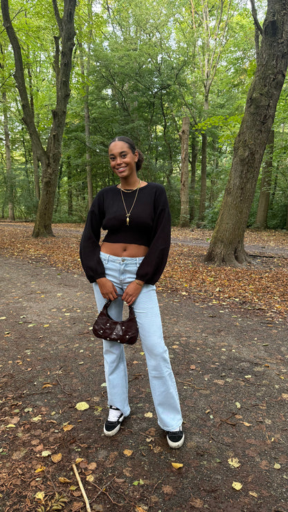 Nara cropped knit top