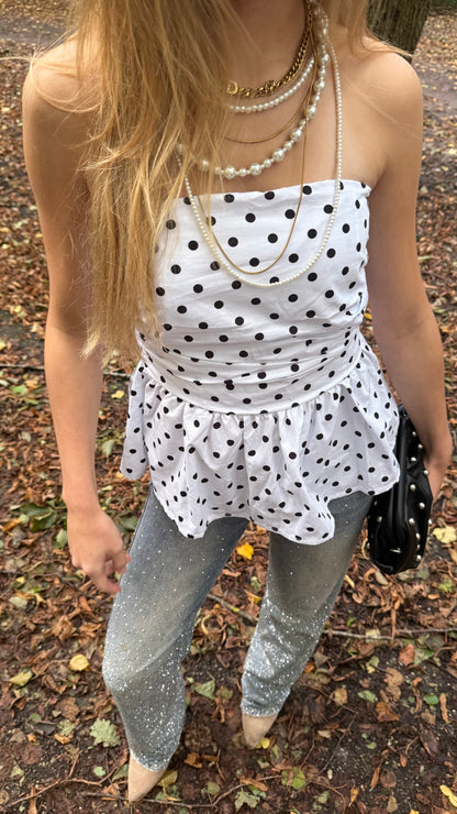 Jeans met strass steentjes