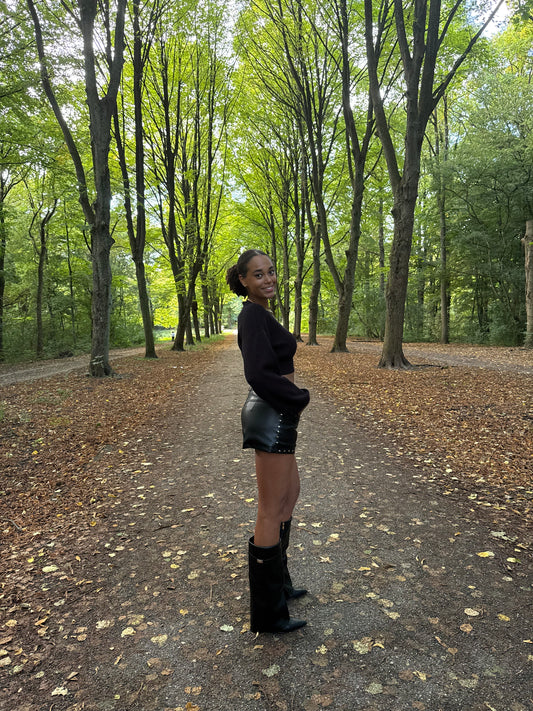 Nara cropped knit top