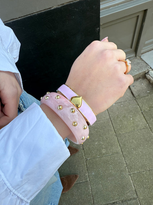 Pink studs bracelet