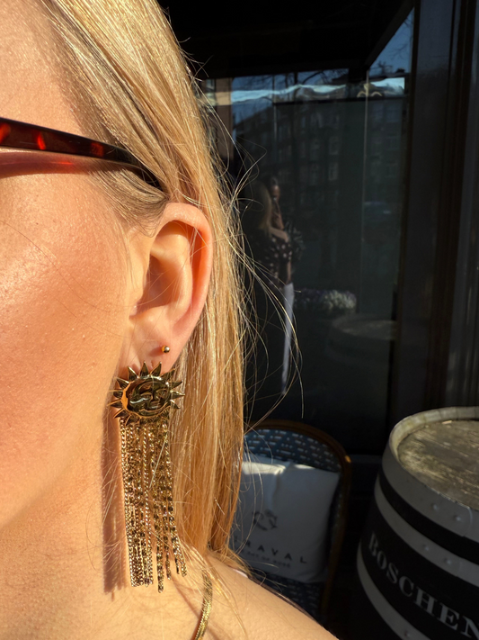 Stainless steel Sun earrings