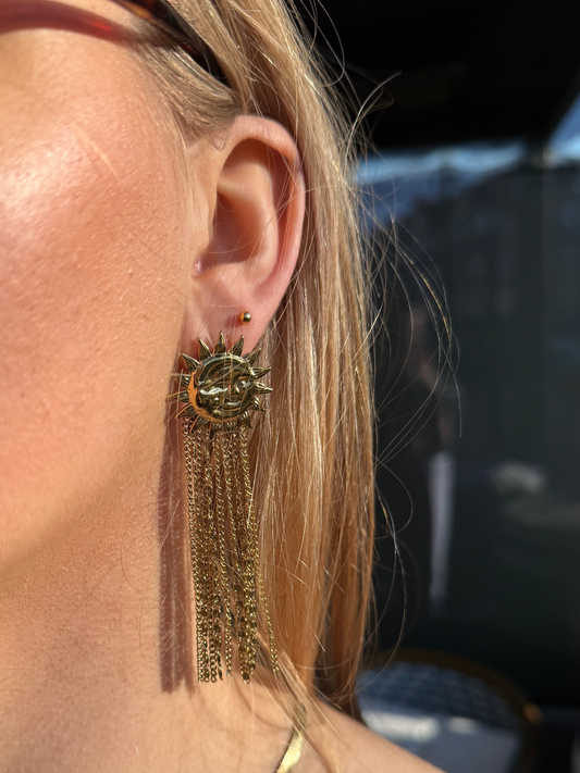 Stainless steel Sun earrings