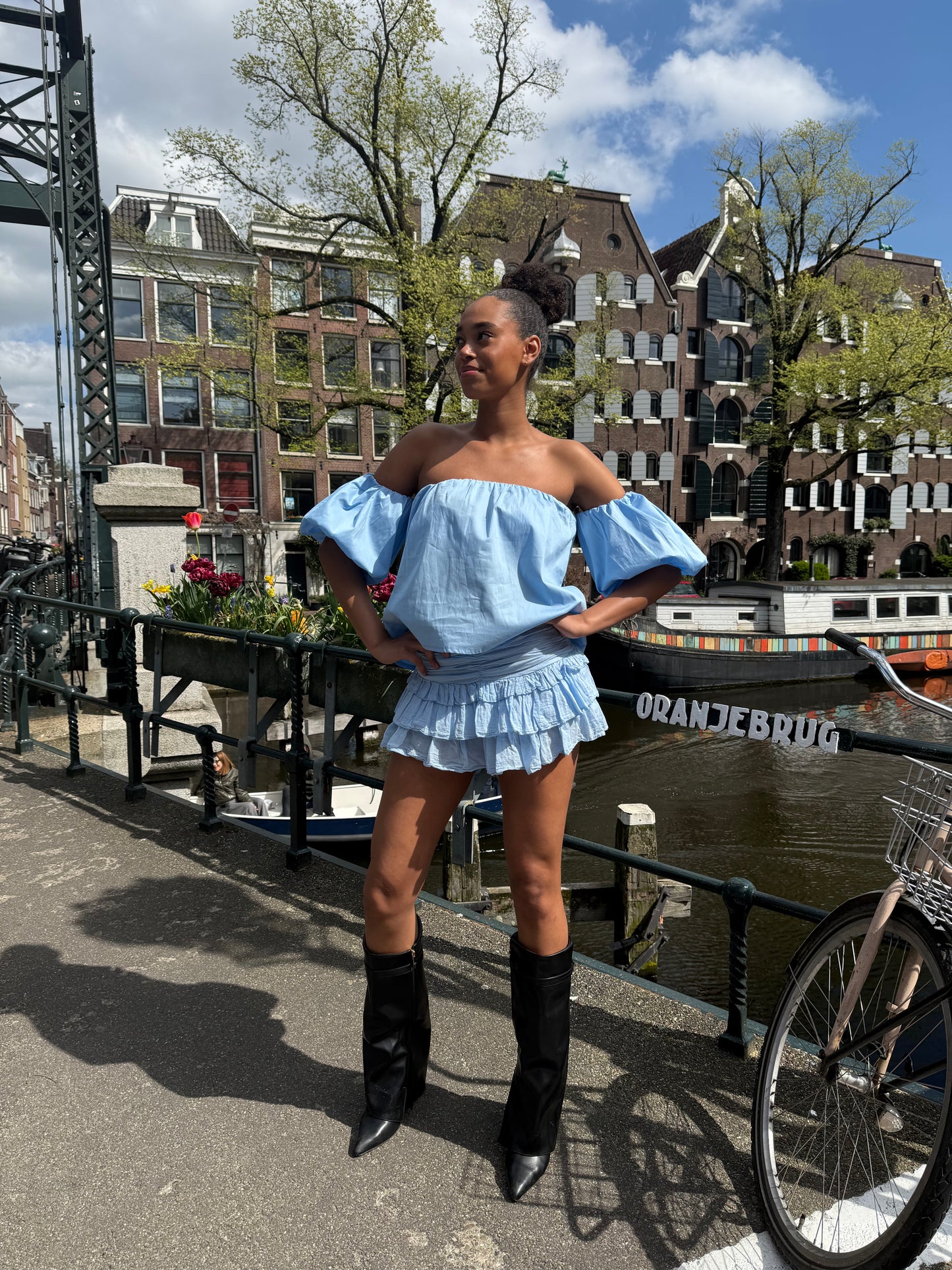Sky Ruffle Skort