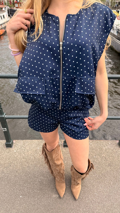 Midnight Polka Dot Set